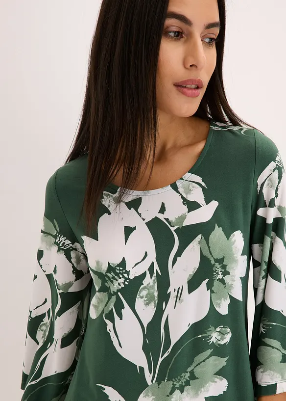 Shirt tuniek met bloemenprint, bonprix