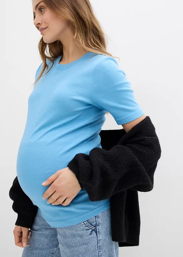 Geribd zwangerschapsshirt van puur biologisch katoen ( set van 2), bonprix