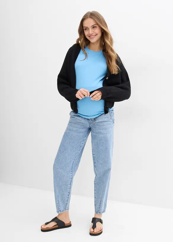 Geribd zwangerschapsshirt van puur biologisch katoen ( set van 2), bonprix