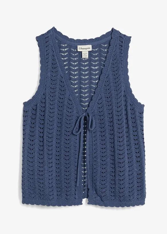 Mouwloos ajour vest, bonprix