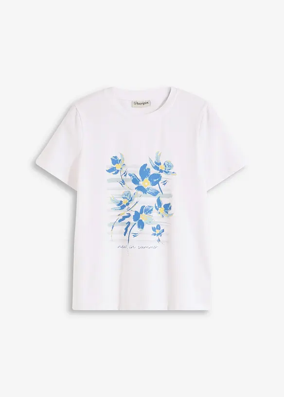 T-shirt van stretch katoenmix, bonprix