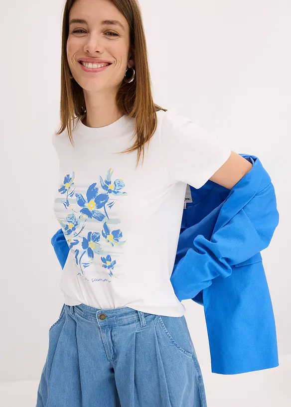 T-shirt van stretch katoenmix, bonprix