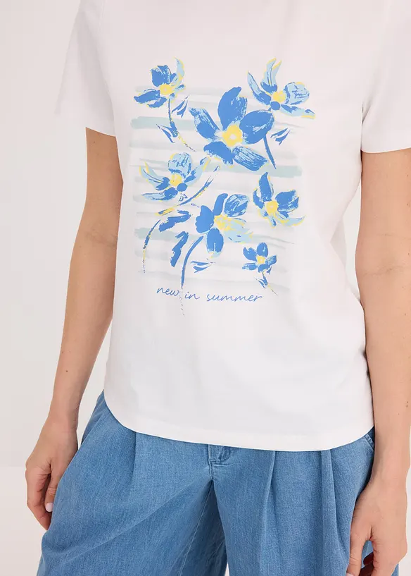 T-shirt van stretch katoenmix, bonprix