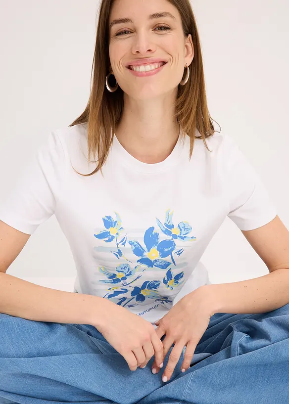 T-shirt van stretch katoenmix, bonprix