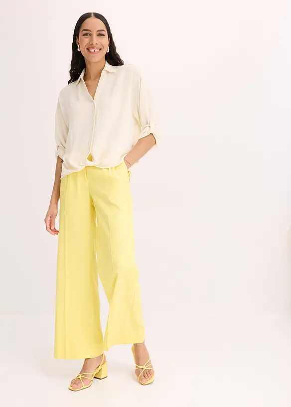 Blouse van licht crêpe, bonprix