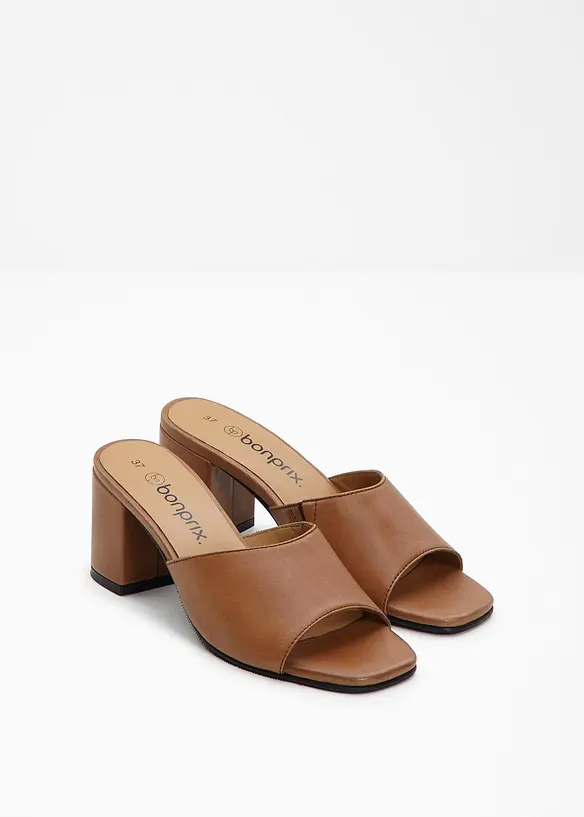 Leren slippers, bonprix