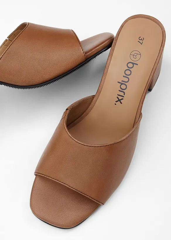 Leren slippers, bonprix