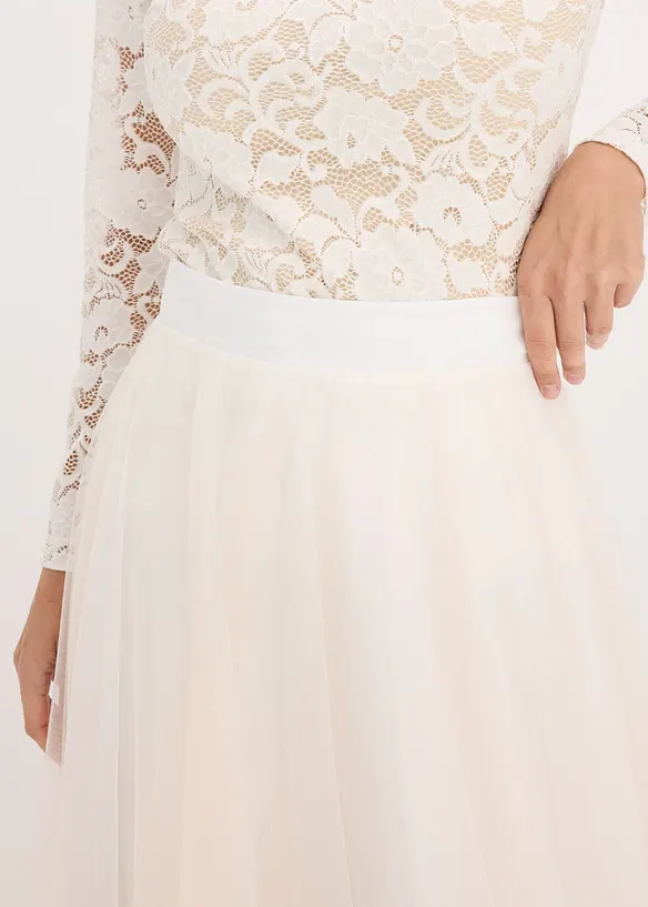 Maxi rok van sierlijke tule, bonprix
