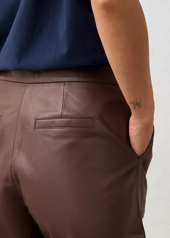 Leren broek van nappaleer, bonprix