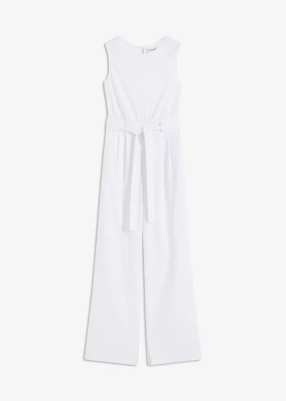 Jumpsuit in een jersey-linnenmix, bonprix