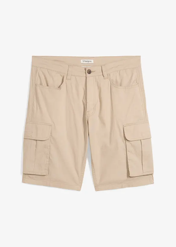 Stretch cargo bermuda, regular fit, bonprix
