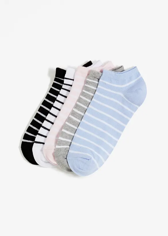 Sneakersokken met biologisch katoen (5 paar), bonprix