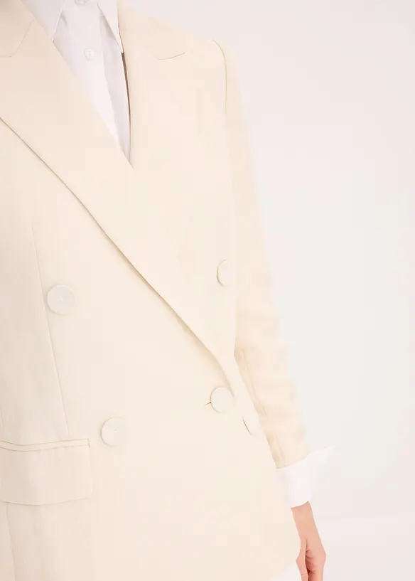 Blazer met lyocell in crincle-look, bonprix