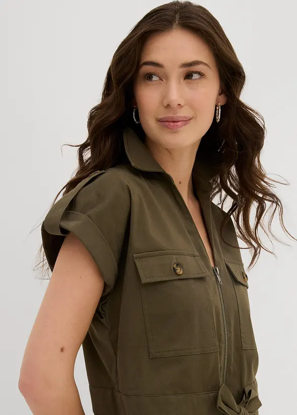 Cargo jurk met strikceintuur, bonprix