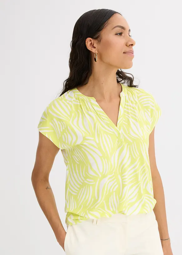 Henley shirt van een zachte viscosemix, bonprix