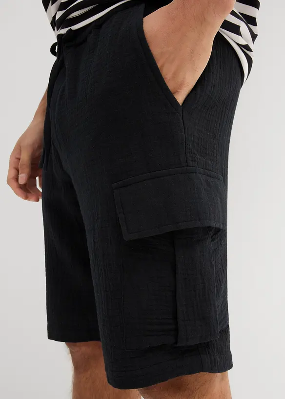 Bermuda van luchtige mousseline, regular fit, bonprix