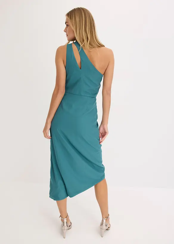 One shoulder jurk met draperie, bonprix