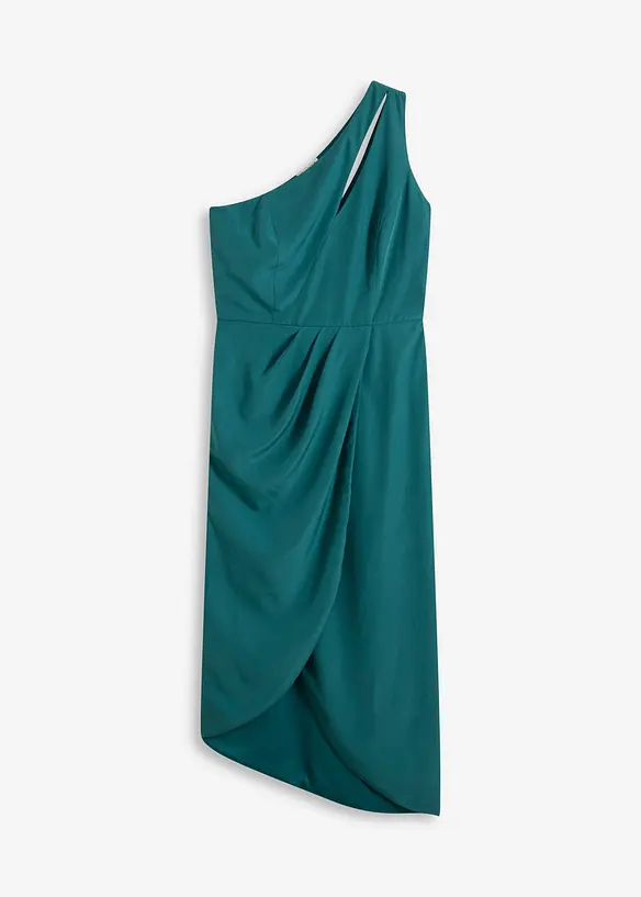 One shoulder jurk met draperie, bonprix