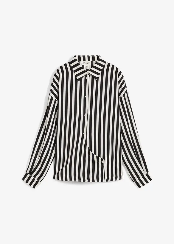 Overhemdblouse van soepel satijn, bonprix