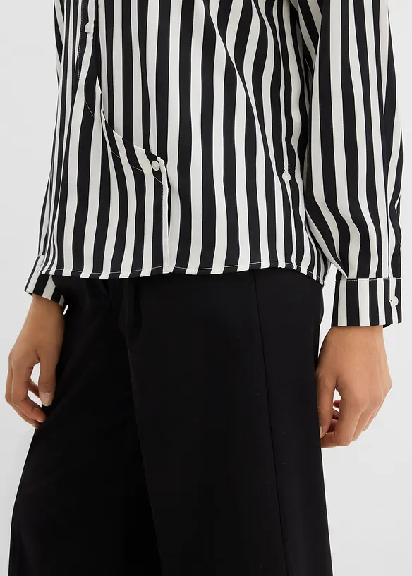 Overhemdblouse van soepel satijn, bonprix