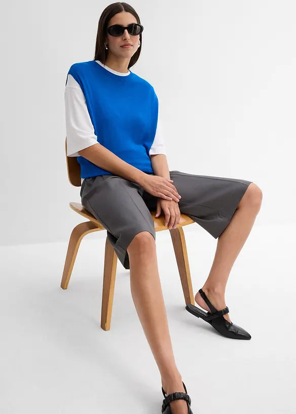 Ballonvormige gebreide top van fijne viscose, bonprix