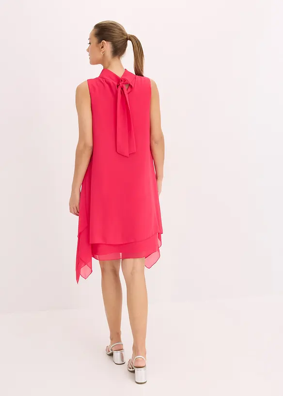 Chiffon jurk met sjaalkraag, bonprix