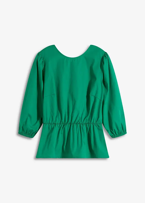 Blouse met pofmouwen en diep uitgesneden achterkant, bonprix
