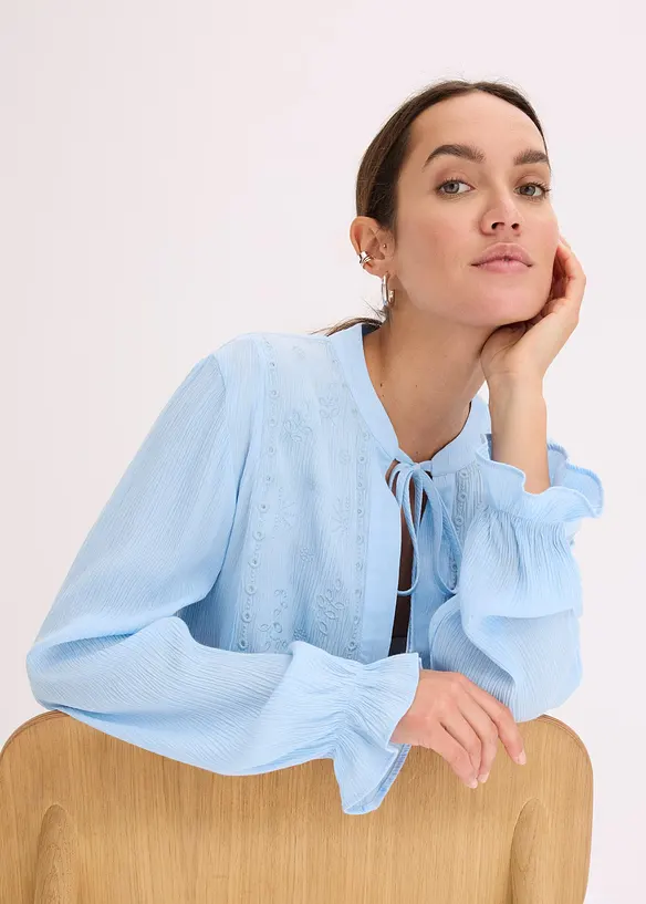 Blouse met broderie anglaise, bonprix