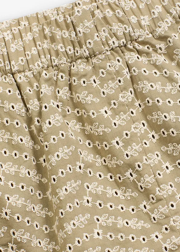 Short met broderie anglaise, bonprix