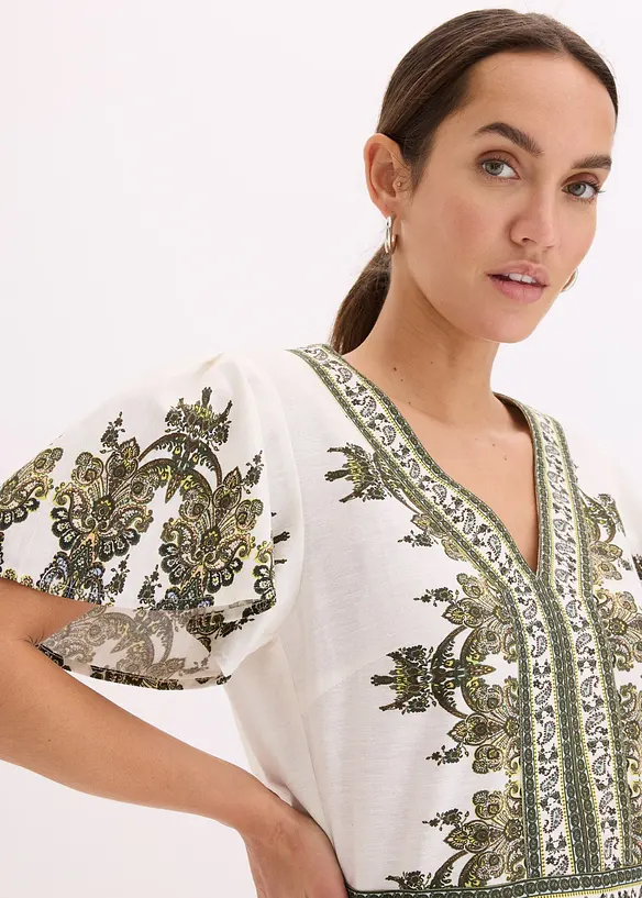 Jumpsuit met linnen, bonprix