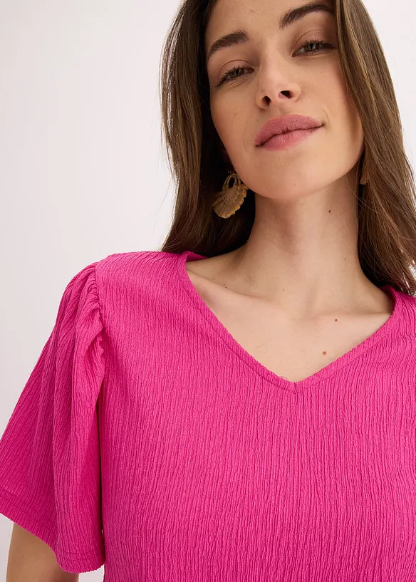 Shirt van gestructureerde crêpe, bonprix