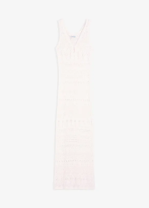 Maxi jurk in gehaakte look, bonprix