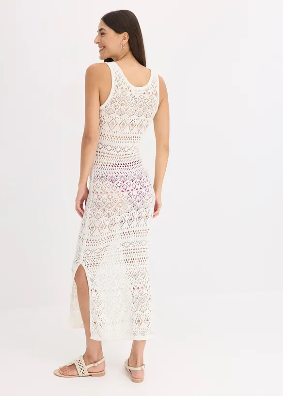Maxi jurk in gehaakte look, bonprix