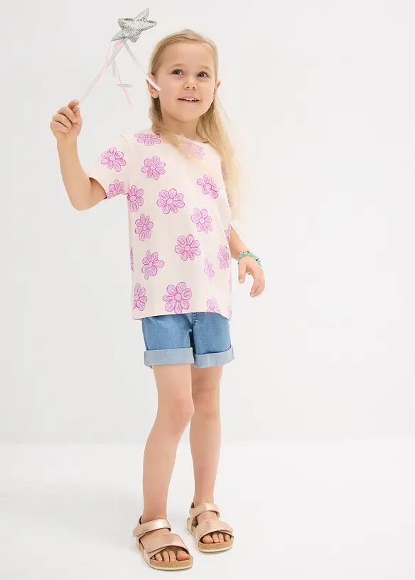 T-shirt van een elastische biologische katoenmix, bonprix