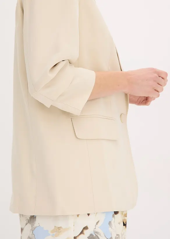 Casual blazer van viscose met 3/4 mouwen, bonprix