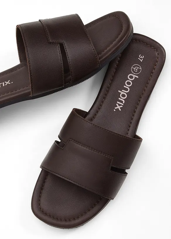 Slippers van leer, bonprix