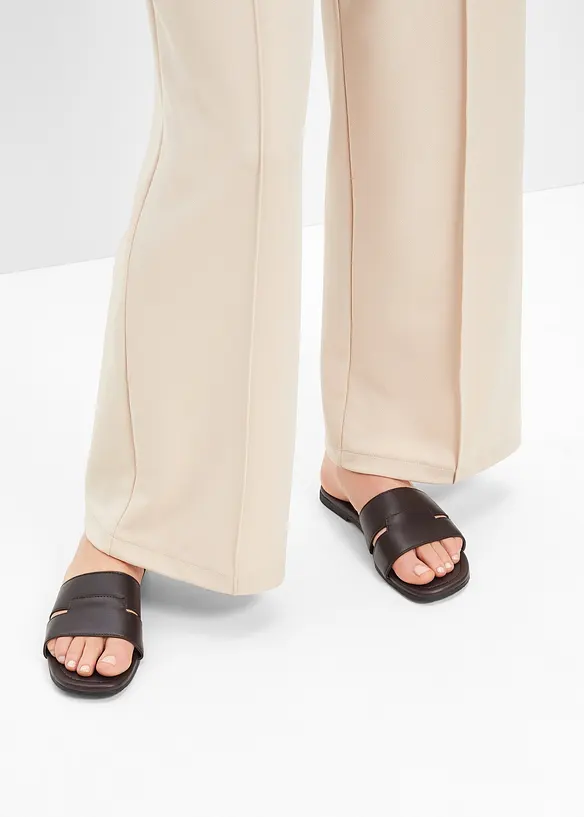 Slippers van leer, bonprix