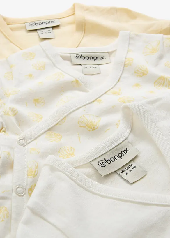 Baby rompertje met korte mouwen van biologisch katoen (set van 3), bonprix