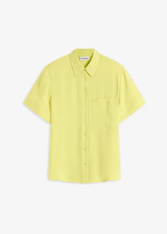 Blouse met borstzak en korte mouwen, bonprix