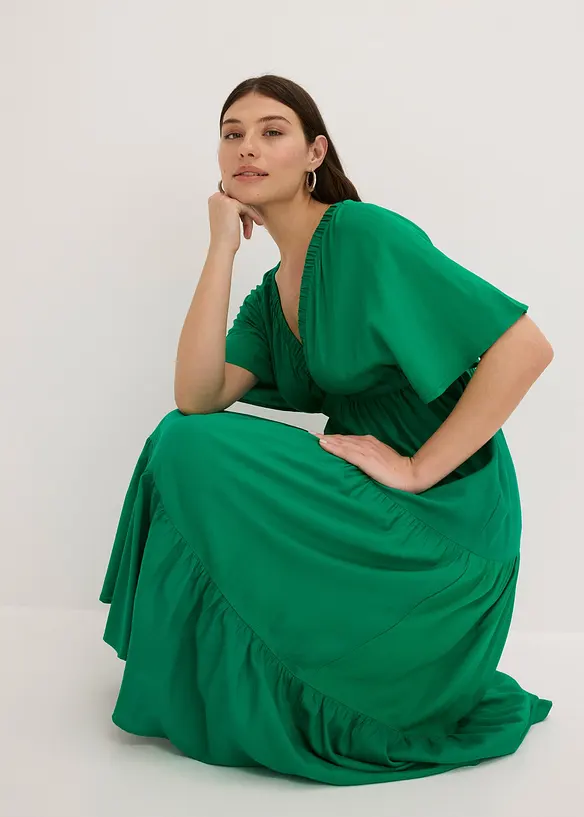 Midi jurk van soepele viscose, bonprix
