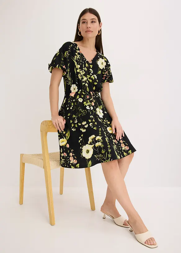 Jurk met pofmouwen, bonprix