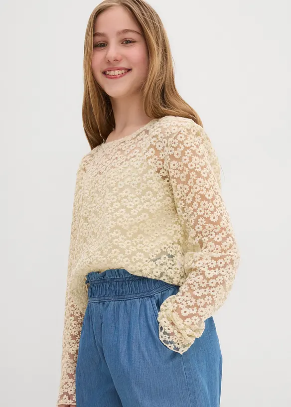 Slip-on shorts van puur katoen, bonprix