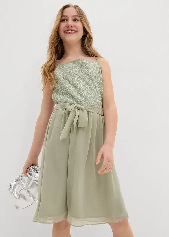 Chiffonjurk met pailletten, bonprix
