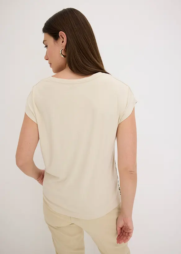 Shirt met een rand van kant en een paisley motief, bonprix
