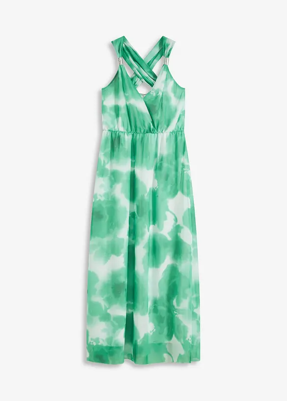 Chiffon jurk met bandjes en decoratieve accessoires, bonprix