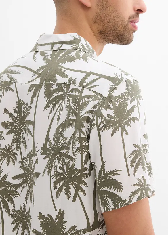 Overhemd met reverskraag en korte mouwen, slim fit, bonprix