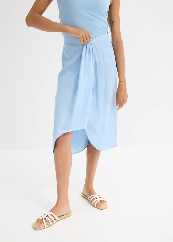 Midirok van lichte crèpe, bonprix
