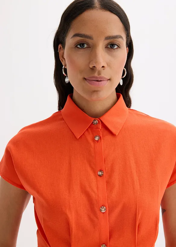 Blouse met korte mouwen in een luchtige viscosemix, bonprix