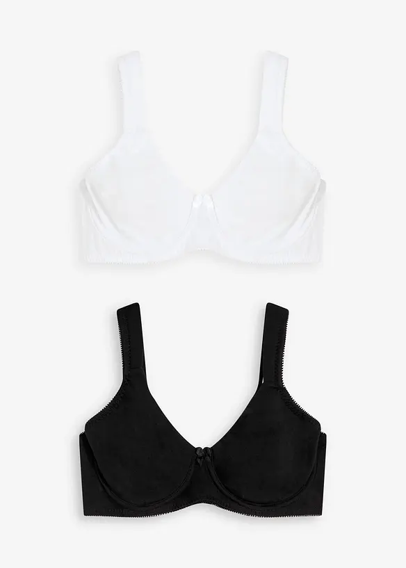 Minimizer T-shirt bhmet beugels en biologisch katoen (set van 2), bonprix