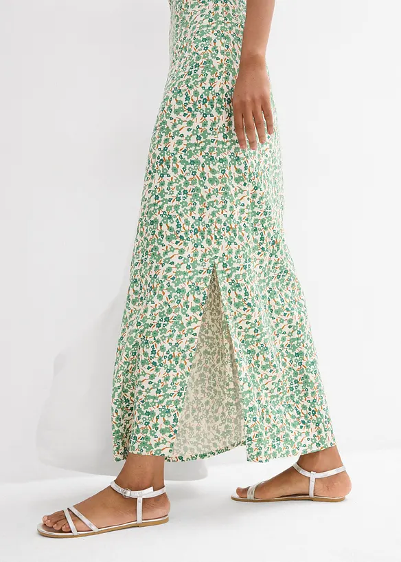 Jurk met spaghettibandjes van soepele viscose, bonprix